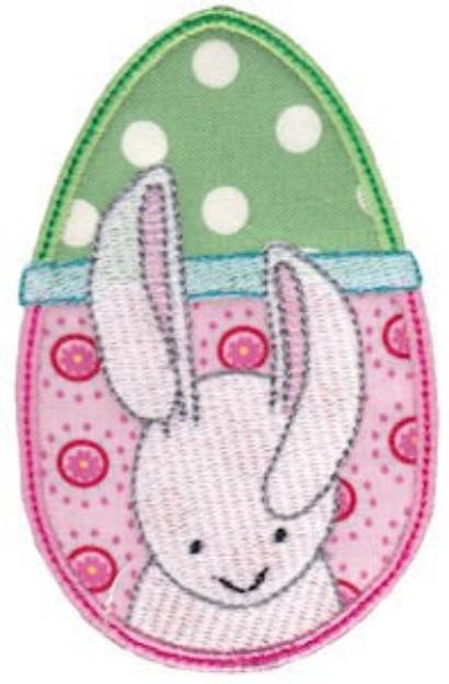 Picture of Rabbit Egg Applique Machine Embroidery Design