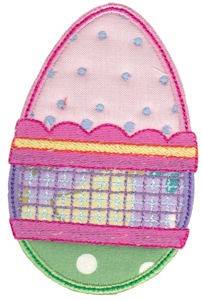 Picture of Bird Cage Egg Applique Machine Embroidery Design