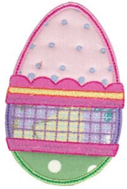 Picture of Bird Cage Egg Applique Machine Embroidery Design