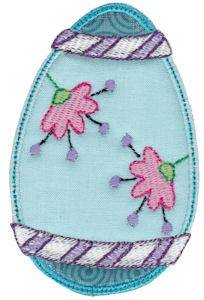 Picture of Floral Egg Applique Machine Embroidery Design