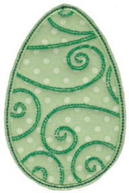Picture of Swirl Egg Applique Machine Embroidery Design