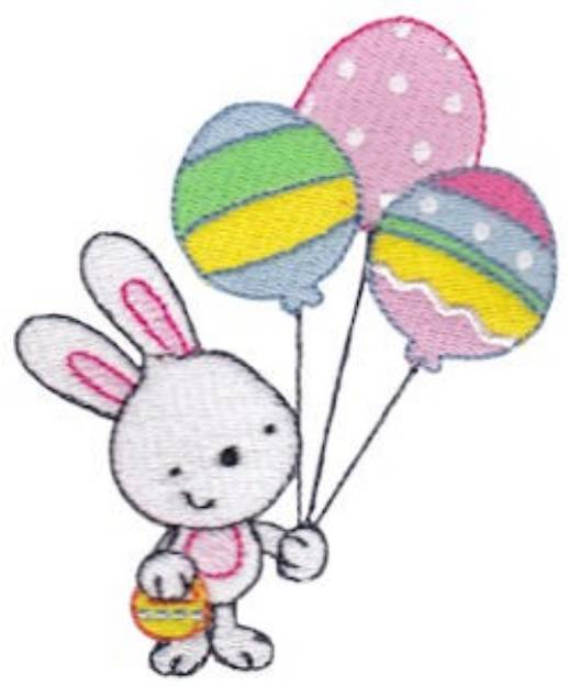 Picture of Balloon Rabbit Machine Embroidery Design