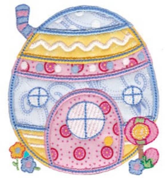 Picture of Egg House Machine Embroidery Design