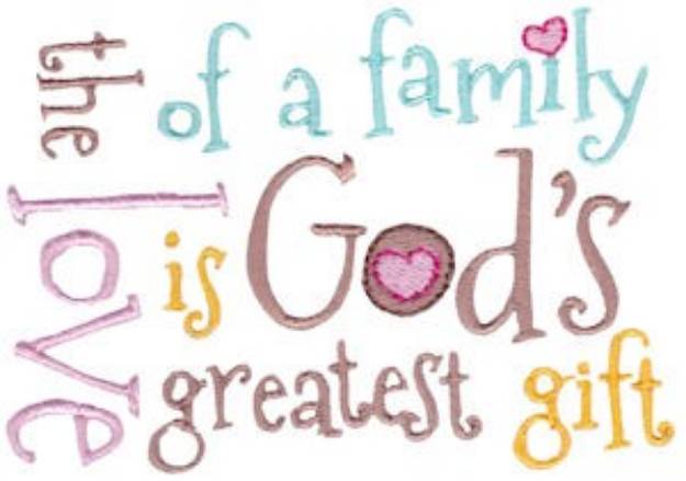 Picture of The Love Of A Family Machine Embroidery Design