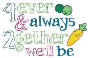 Picture of 4ever 2gether Machine Embroidery Design