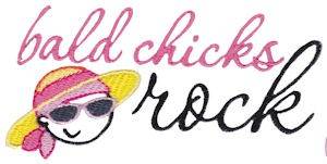 Picture of Bald Chicks Rock Machine Embroidery Design