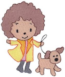 Picture of Girls Love Puppies Machine Embroidery Design