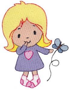 Picture of Girls Love Butterflies Machine Embroidery Design