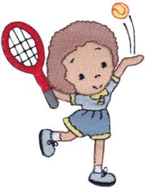 Picture of Girls Love Tennis Machine Embroidery Design