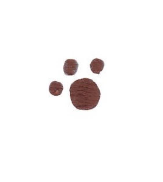 Picture of Teenie Tiny Paw Print Machine Embroidery Design
