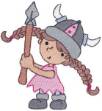 Picture of Girl Viking Machine Embroidery Design