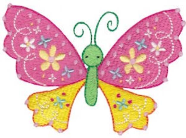 Picture of Spring Fever Butterfly Machine Embroidery Design