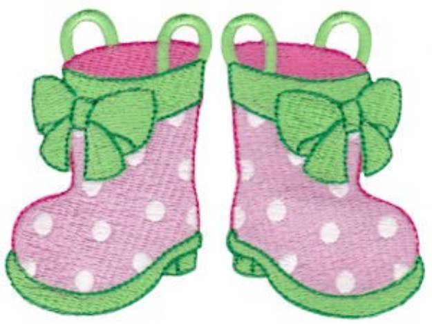 Picture of Spring Fever Rain Boots Machine Embroidery Design