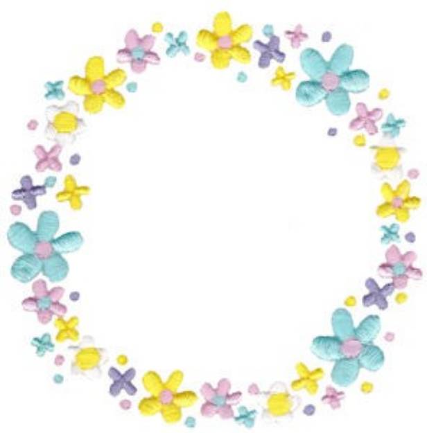Picture of Spring Fever Circle Machine Embroidery Design