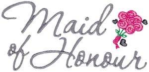 Picture of Wedding Sentiments Maid Of Honor Machine Embroidery Design