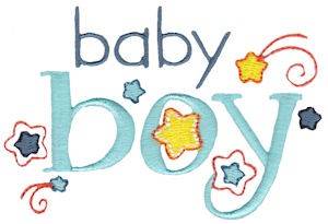 Picture of Baby Boy Sentiments Machine Embroidery Design