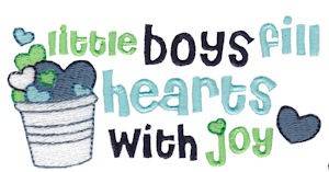 Picture of Little Boys Fill Hearts Machine Embroidery Design