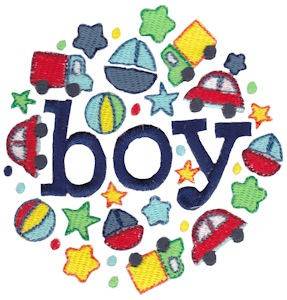 Picture of Baby Boy Circle Machine Embroidery Design