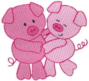 Picture of Little Piggies Machine Embroidery Design