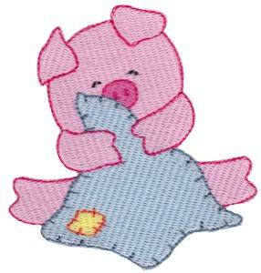 Picture of Little Piggy Blanket Machine Embroidery Design