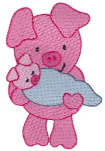 Picture of Little Piggy Going To Bed Machine Embroidery Design