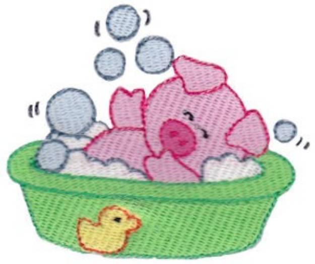 Picture of Little Piggy Bath Machine Embroidery Design