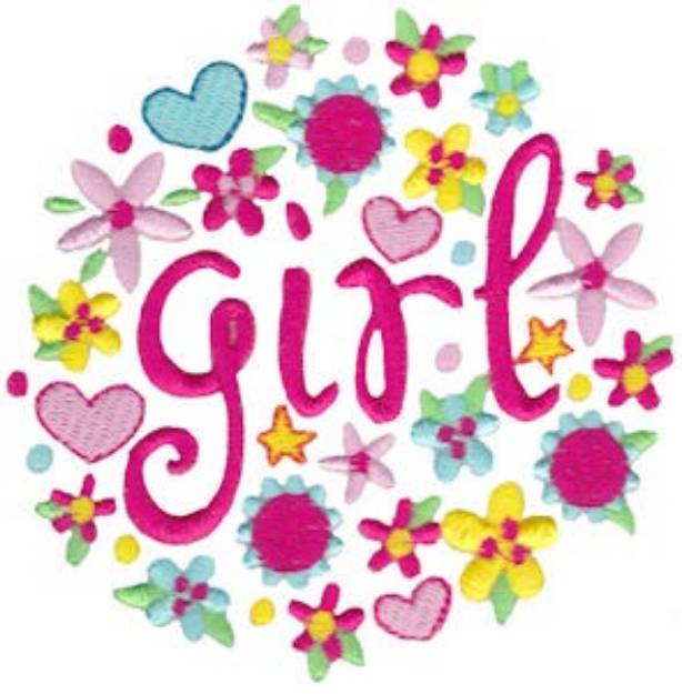Picture of Baby Girl Sentiments Machine Embroidery Design