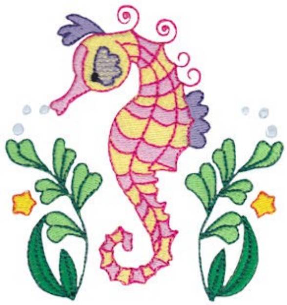 Picture of Seahorses Machine Embroidery Design