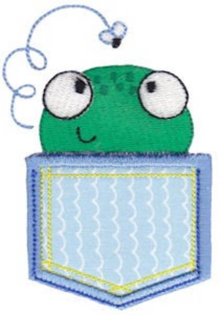 Picture of Pocket Mania Frog Machine Embroidery Design