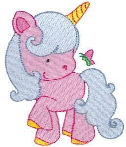 Picture of Magical Unicorn And Butterfly Machine Embroidery Design