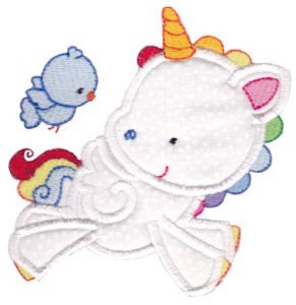 Picture of Magical Unicorn Applique Machine Embroidery Design