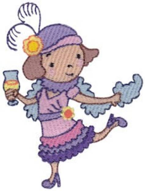Picture of Flapper Girl Machine Embroidery Design