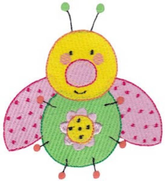 Picture of Flower Bug Machine Embroidery Design