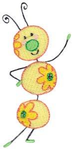 Picture of Flower Caterpillar Machine Embroidery Design