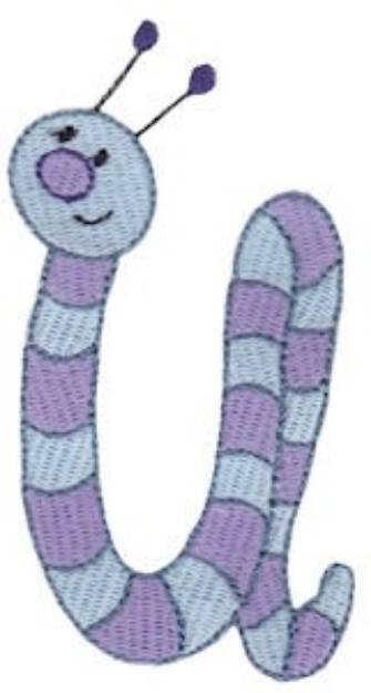 Picture of Sripped Worm Machine Embroidery Design