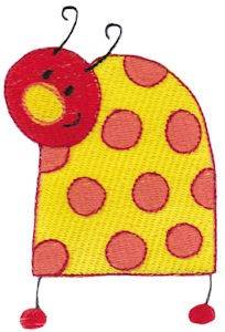 Picture of Polka Dot Bug Machine Embroidery Design