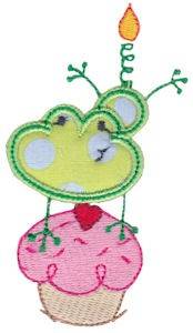 Picture of Birthday Frog Machine Embroidery Design