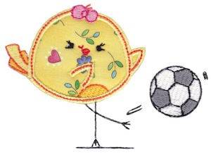 Picture of Soccer Bird Machine Embroidery Design