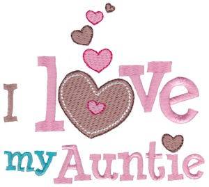 Picture of Love My Auntie Machine Embroidery Design