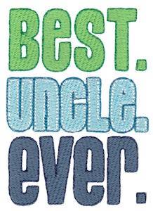 Picture of Best Uncle Machine Embroidery Design