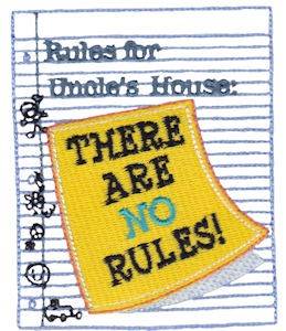 Picture of Uncles Rules Machine Embroidery Design