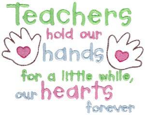 Picture of Teachers Hold Hands Machine Embroidery Design
