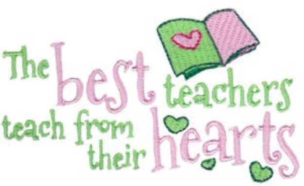 Picture of Teach From Hearts Machine Embroidery Design