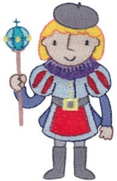 Picture of Boy Prince Machine Embroidery Design