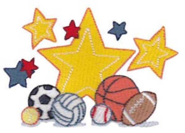 Picture of Sports Star Machine Embroidery Design