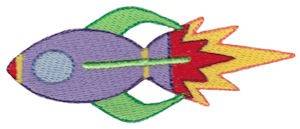 Picture of Rocket Ship Machine Embroidery Design