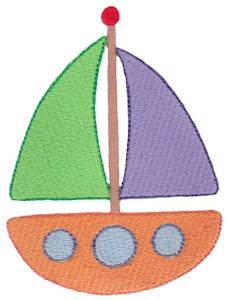 Picture of Sail Boat Machine Embroidery Design