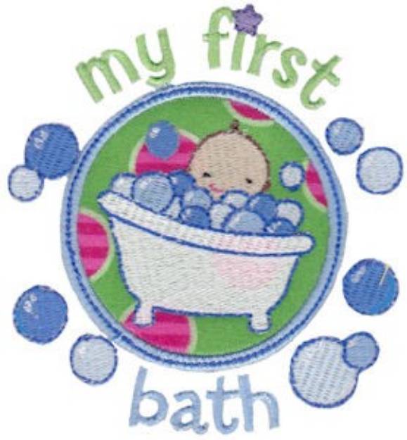 Picture of My First Bath Machine Embroidery Design