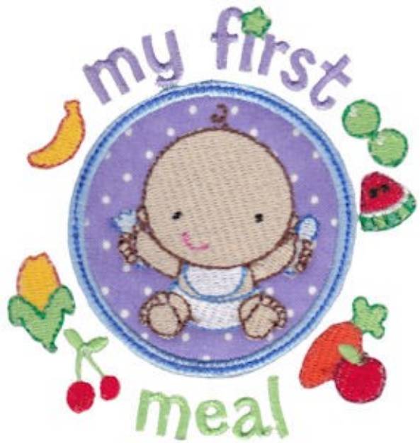 Picture of My First Meal Machine Embroidery Design