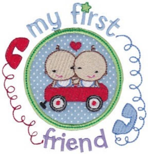 Picture of My First Friend Machine Embroidery Design